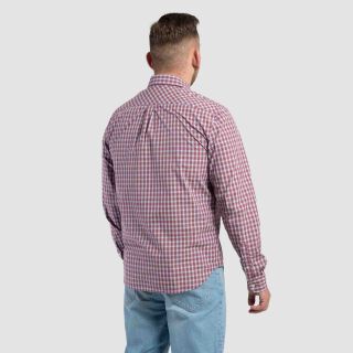 Button Down Hemd - rot/blau