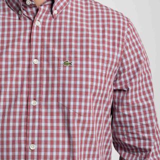 Button Down Hemd - rot/blau