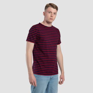 Hoedic T-Shirt - navy blau/rot