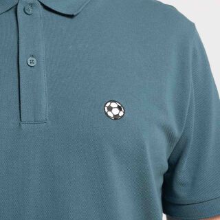 Football Polo - blaugrau