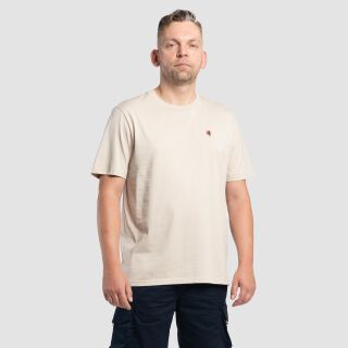 The T-Shirt - beige/weinrot