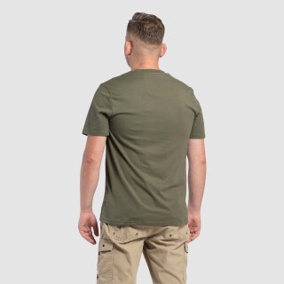 The T-Shirt - khaki grün/weinrot