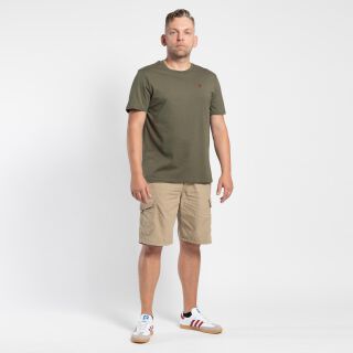 The T-Shirt - khaki grün/weinrot