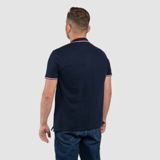 The Tipped Polo - navy blau/rot