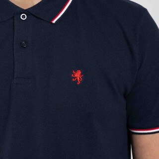 The Tipped Polo - navy blau/rot