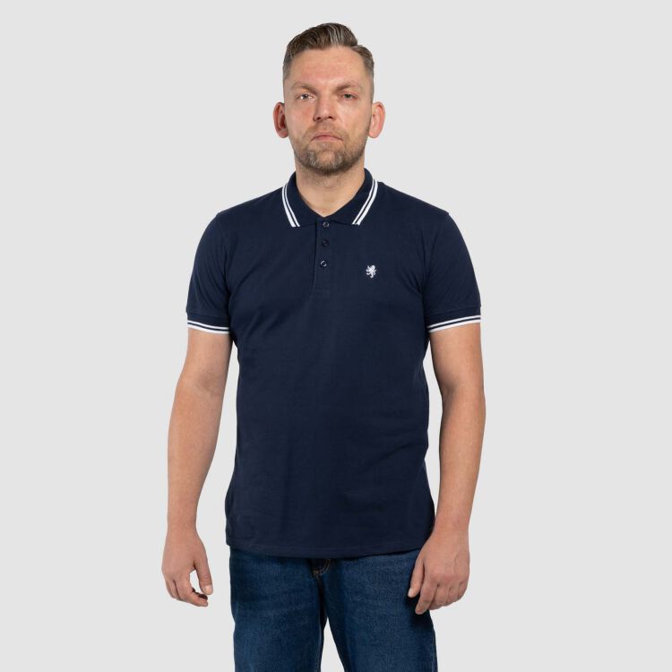 The Tipped Polo - navy blau/weiß