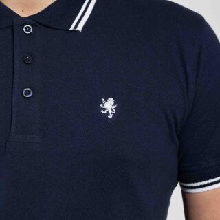 The Tipped Polo - navy blau/weiß