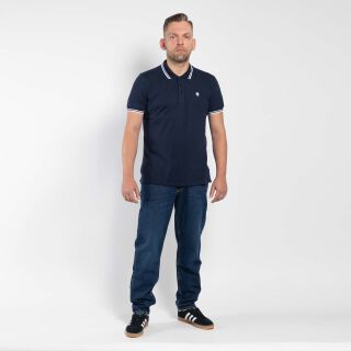 The Tipped Polo - navy blau/weiß