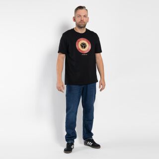 Target T-Shirt - schwarz/weinrot/gold