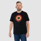 Target T-Shirt - schwarz/weinrot/gold